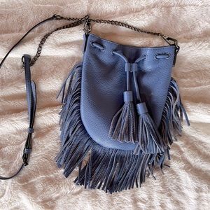 Rebecca Minkoff suede leather tassel crossbody bag